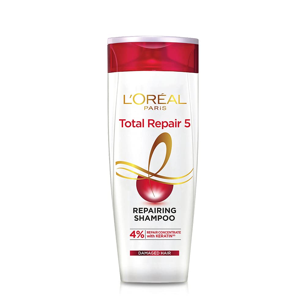 L'Oreal Paris Total Repair 5 Repairing Shampoo with Keratin XS, 396ml & L'Oreal Paris Dream Lengths Conditioner, 192.5 ml