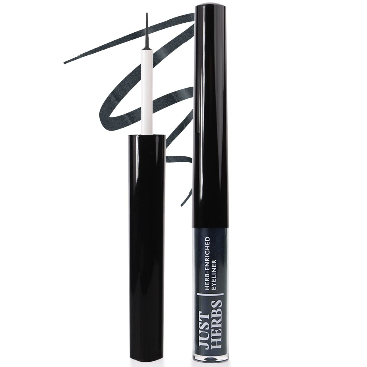 Just Herbs Waterproof And Smudge Proof Eyeliner Long Lasting Liquid Eyeliners 2.5G & Eyeliner Waterproof And Smudge Proof, Long Lasting Eyeliners 2.5G (Smoky Charcoal), Multi, Matte Finish