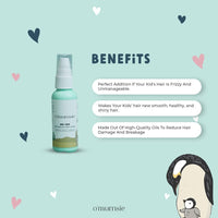 o'mumsie Detangler Hair Serum for Kids | Moisturizes Curly Rough Hair for Frizz Free & Keeps Hair Soft | Enriched With Neroli & Grapeseed Oil - 50 ML