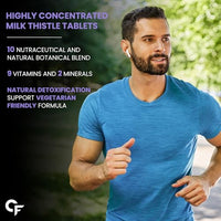 Carbamide Forte Liver Detox Supplement with Milk Thistle Extract 800mg (30:1) | Added Multivitamins & Amino Acid | Liver Support Supplement –120 Veg Tablets