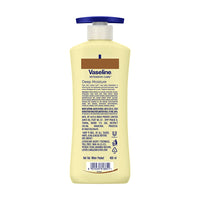 Vaseline Intensive Care Deep Moisture Nourishing Body Lotion 400 ml, Daily Moisturizer for Dry Skin, Gives Non-Greasy, Glowing Skin - For Men & Women (Pack of 2)