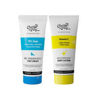 Chemist at Play Foot Cream for Cracked Heels | Up to 24 hours of Moisturization 50gm + Brightening Body Lotion with Ceramides | Alpha Arbutin, Camu Camu & Vitamin C - 200ml