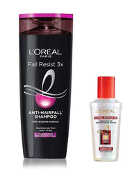 L'Oreal Paris Fall Resist 3X Anti-Hairfall Shampoo (180ml) + L'Oreal Paris Total Repair 5 Hair Serum (40ml)