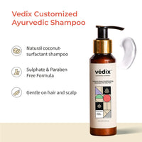 Vedix Sulfate Free Shampoo and Leave In Conditioner combo, Customized Ayurvedic Hair Care Combo for Frizz Free and Dry Hair, Intense Damage Repair Conditioner for Soft and Shiny Hair - 150 ml