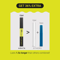 Arata Gel Based Hair Fix Stick for All Hair Types - 15ml | Baby Hair Fixer for Women | Hair Stick for Frizzy Hair | Infused With Biotin & Hyaluronic Acid | Easy To Carry, Non-Greasy, No White Cast