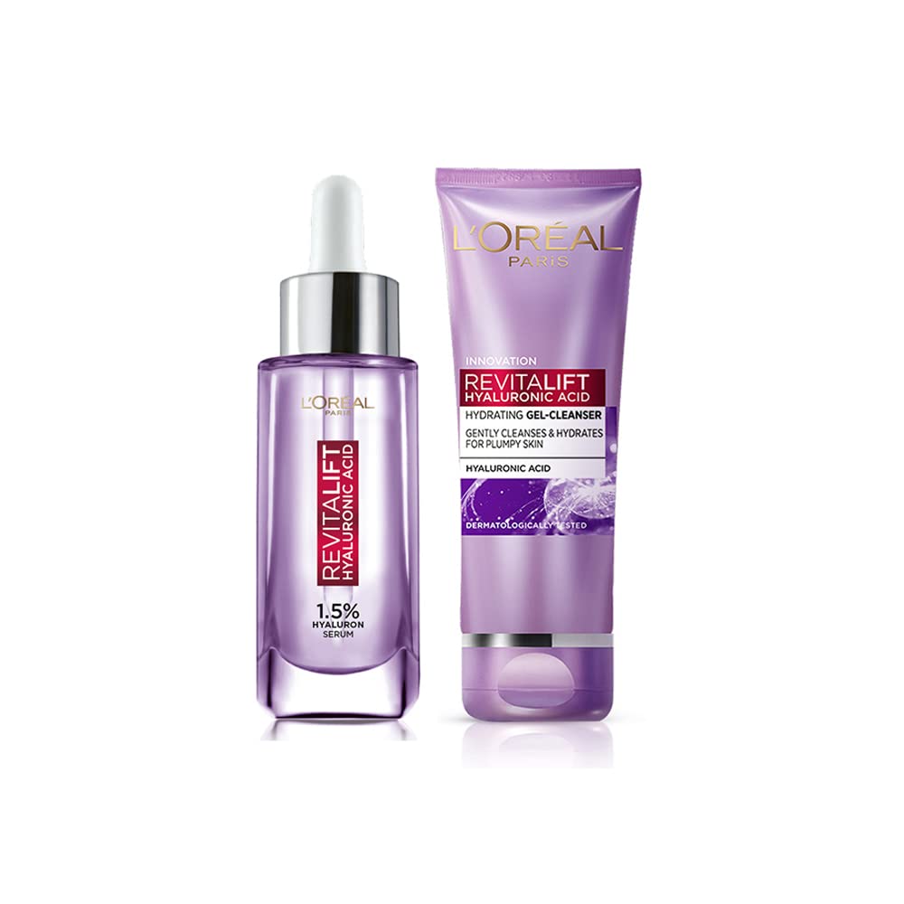 Loreal Paris Hyaluronic Acid Regime combo pack – Hyaluronic Acid Re-plumping Serum 15ml + Cleanser 100ml