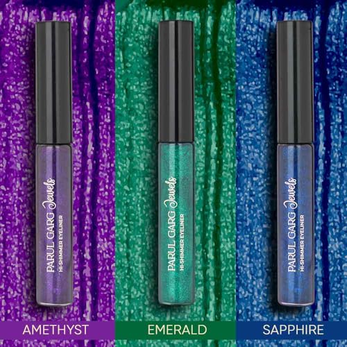 Parul Garg Beauty Hi-Shimmer Liquid Eyeliner – Smudge-Proof, Water-Resistant & Quick-Drying | Long-Wear, Precision Tip & Glitter Finish for Intense Shine | Amethyst Purple | 5ml