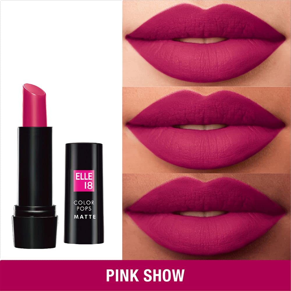 Elle 18 Lipstick Mauve Date (Matte) & Color Pop Matte Lip Color, P24, Pink Show, 4.3 g