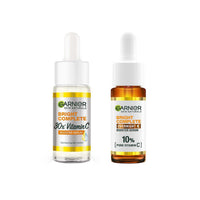 Garnier 30X Vitamin C Day + 10% Vitamin C Night Serum Combo - Wake Up to 73% Brighter Skin, Reduces Dark Spots & Promotes Even Skin Tone, Suitable for all Skin Types, 15+15ml