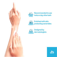 D9 Daily Intense Moisturizing Cream|3 Essential Ceramides And Shea Butter|Moisture Balance, Smoothens Skin, Non-Greasy, Non-Comedogenic|Suitable for All Skin Types for Men and Women|Designed by Dermatologists-150ml