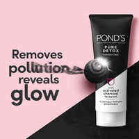 POND's Pure Detox Face Wash 100 g, Daily Exfoliating & Brightening Cleanser, Deep Cleans Oily Skin - With Activated Charcoal for Fresh, Glowing Skin (Pack of 2)