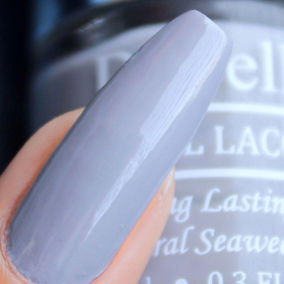 DeBelle Gel Grey Nail Polish-Grey (Sombre Grey) 8ml Enriched With Natural Seaweed Extract, Cruelty Free, Toxic Free (Glossy Finish).