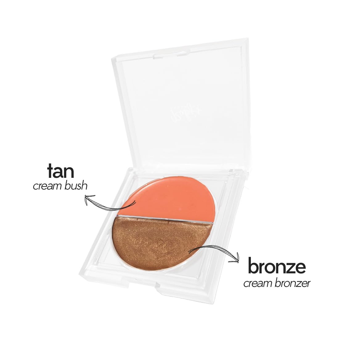 Ruby's Organics Cream Blush for Cheeks & Bronzer Duo Palette- Blusher for Face Makeup, Lightweight Flawless All Day Glow, All Skin Types, Natural &Paraben Free (Tan + Bronze) 9g