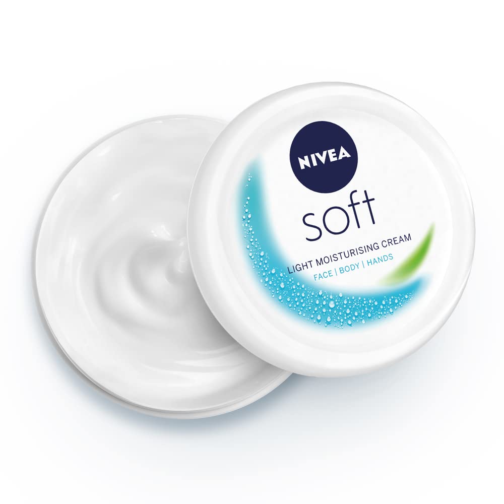 Nivea Sun Lotion, Spf 30, Water Resistant Sunscreen, All Skin Type For Men & Women, 75Ml & Soft Light Moisturizer For Face, Hand & Body, Non-Greasy Cream With Vitamin E & Jojoba Oil, 200 Ml