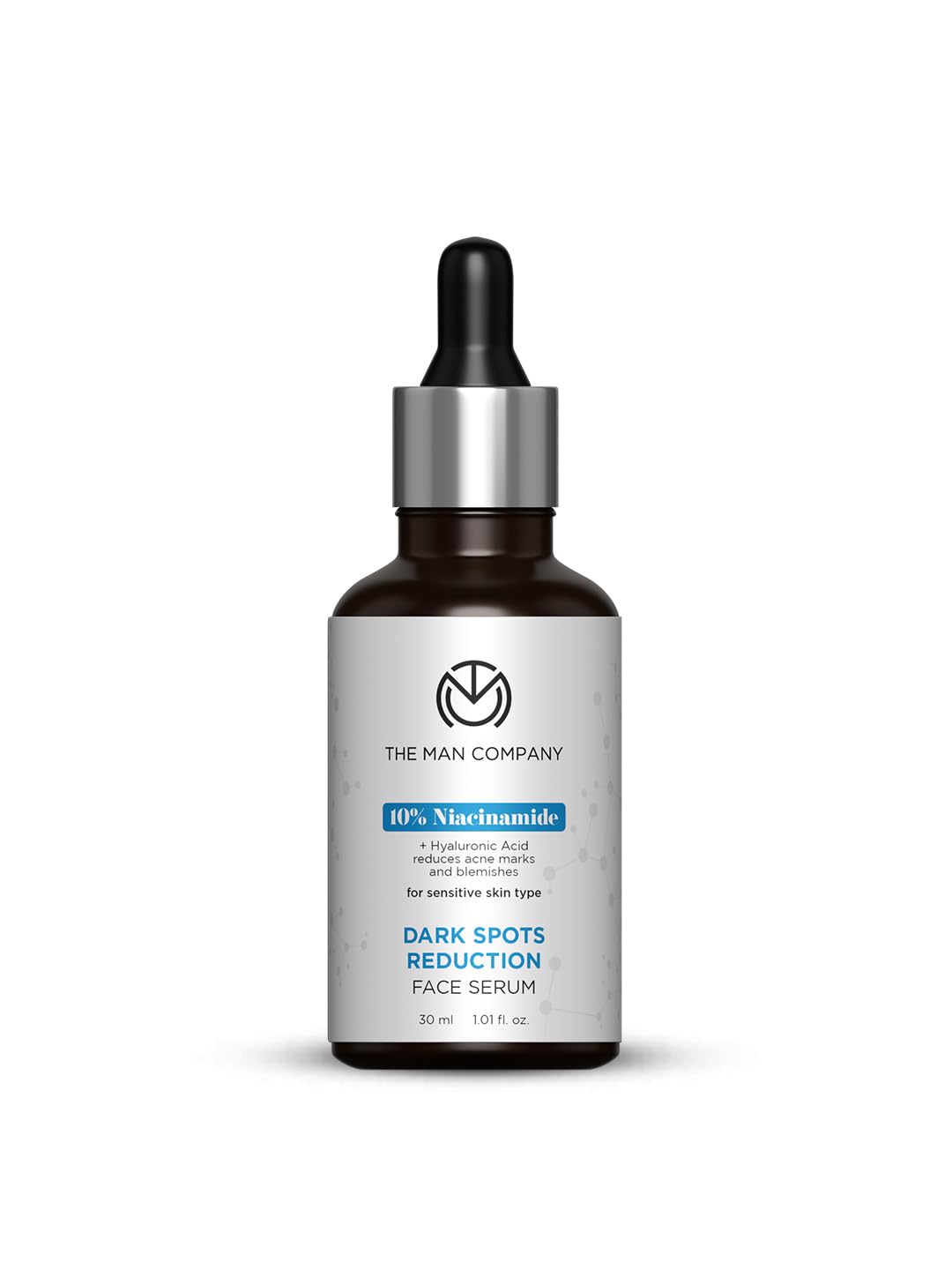 The Man Company 10% Niacinamide Face Serum with Hyaluronic Acid for Men – 30 ml | Reduces Dark Spots | For Blemish-Free Clear & Bright Skin | Fragrance - Free | For All Skin Type