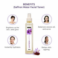 INDUS VALLEY Natural Saffron Water Facial Toner - Chemical Free - 250 ml