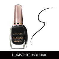 Lakmé Insta Eye Liner, Black, Water Resistant, Long-Lasting, 9 ml & Lakmé Eyebrow Pencil, Black, 1.2g Matte Finish