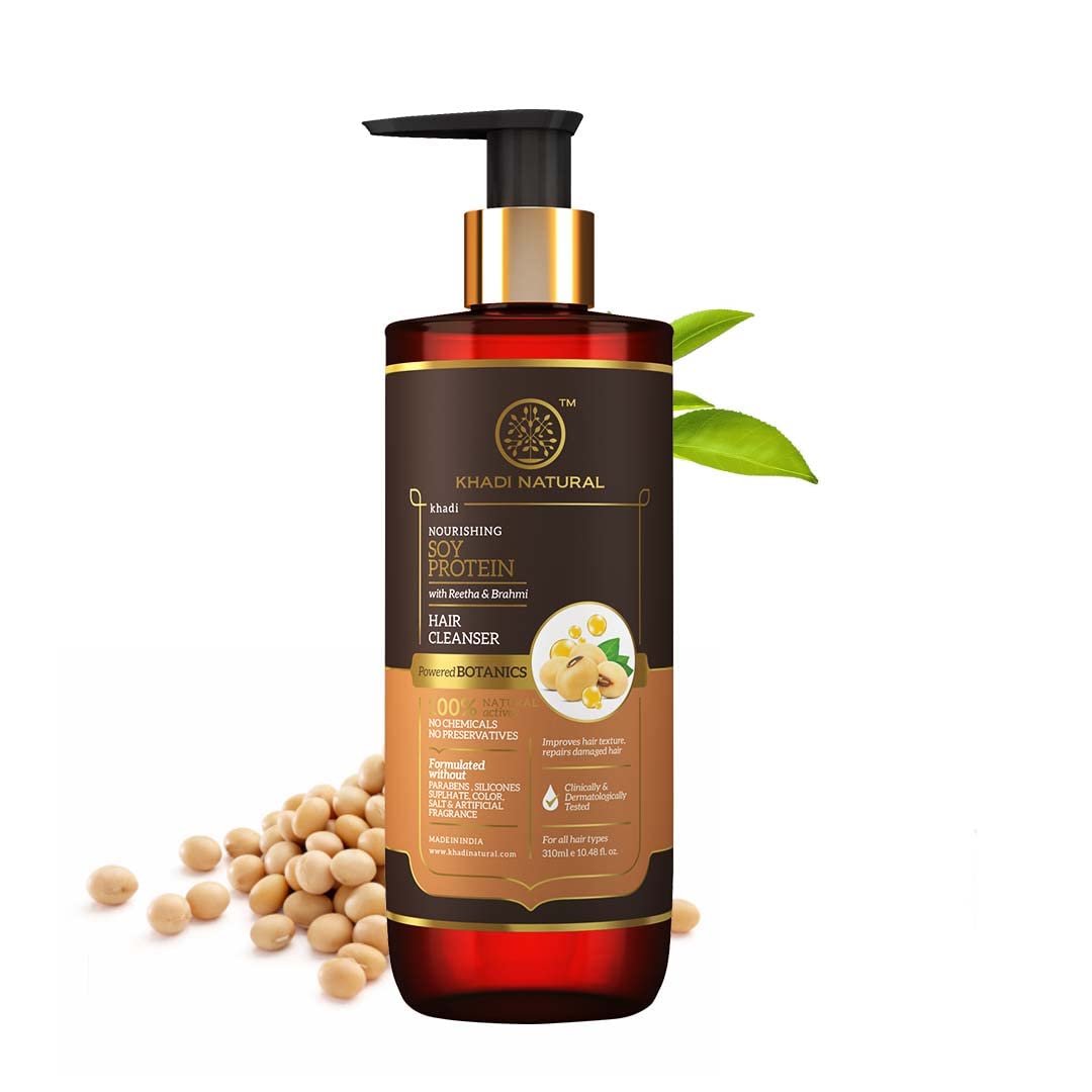 KHADI NATURAL Soy Protein Hair Cleanser-Powered Botanics 310ML