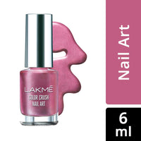Lakmé Color Crush Shimmery Finish Nailart, M5 Burgundy, 6 Ml & Lakmé Color Crush Nail Art, C2, 6Ml