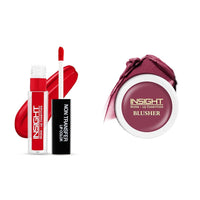 Insight Cosmetics Insight Non Transfer Lip Color Matte Texture12Hrs WaterproofTrue ColorSmudge Proof Paraben Free 100% Veg, 4ml(LG40-06) Crème Blusher, Face Makeup, Dusty Rose, 3.5 gm(B-02=03)