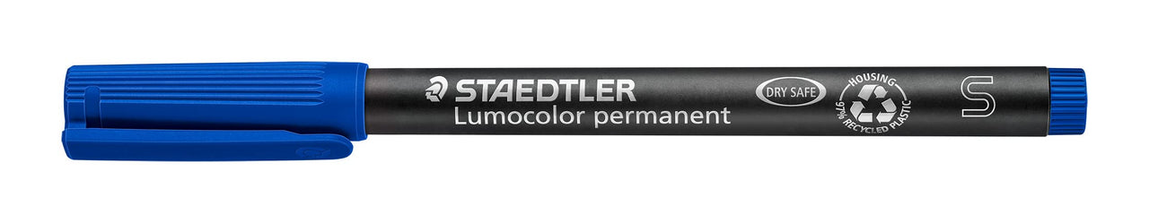 Staedtler 313-3 Lumocolor Universal Permanent Superfine Pens - Blue, Pack of 10 (313-3 VE) 1 Count (Pack of 10) SuperFine Tip Tip