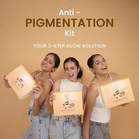 BiE Anti Pigmentation Kit | Treats Pigmentation, Melasma, Dark Spots & Ageing Spots | 3 pcs - O2 WOW Mask, Halo Face Oil, Superpower Eternal Youth Cream | Unisex