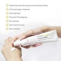 Cos-IQ India’s Only Hybrid, Serum-Based Sunscreen - SPF 50 | No White Cast | Broad Spectrum PA ++++ | For Women & Men (200ml, 60 Days Pack)
