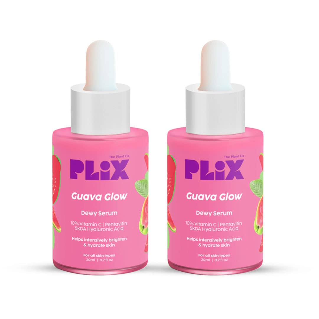 PLIX - THE PLANT FIX 10% Vitamin C Face Serum (20ml, Pack of 2) for Skin Brightening & Even toned complexion with Hyaluronic acid & Pentavitin, for Women & Men | All Skin Types
