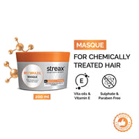 Streax Professional BotBrazil Masque,200 gms for Chemically Treated Hair with Vita Oil Repair Complex, Hydrating Hair Mask for Deep Repair & Nourishment for Keratin, Botox, Colour & Straightened Hair