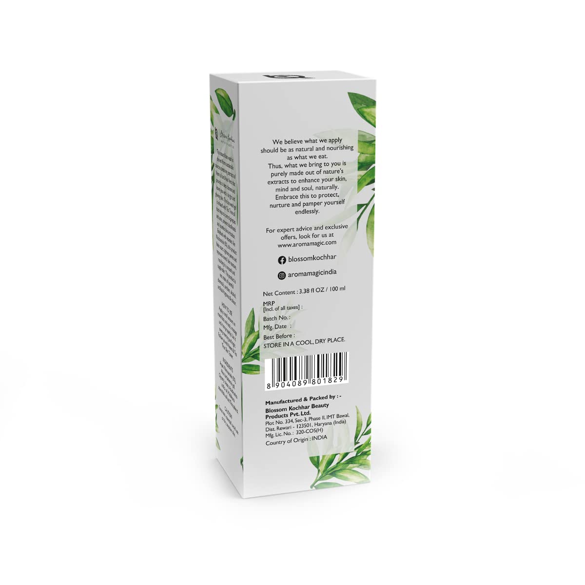 Aroma Magic Neem & Tea Tree Face wash PWRD By 5% Niacinamide & Aloevera Gel| for Spotless & Soft Skin| Oily & Acne/Pimples Prone Skin| for Women & Men| 100 ml| pack of 1