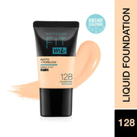 Maybelline New York Fit Me Matte+Poreless Liquid Foundation Medium Coverage For Oily Skin Tube,115 Ivory,18Ml & 128 Warm Nude,18Ml,Pack Of 1