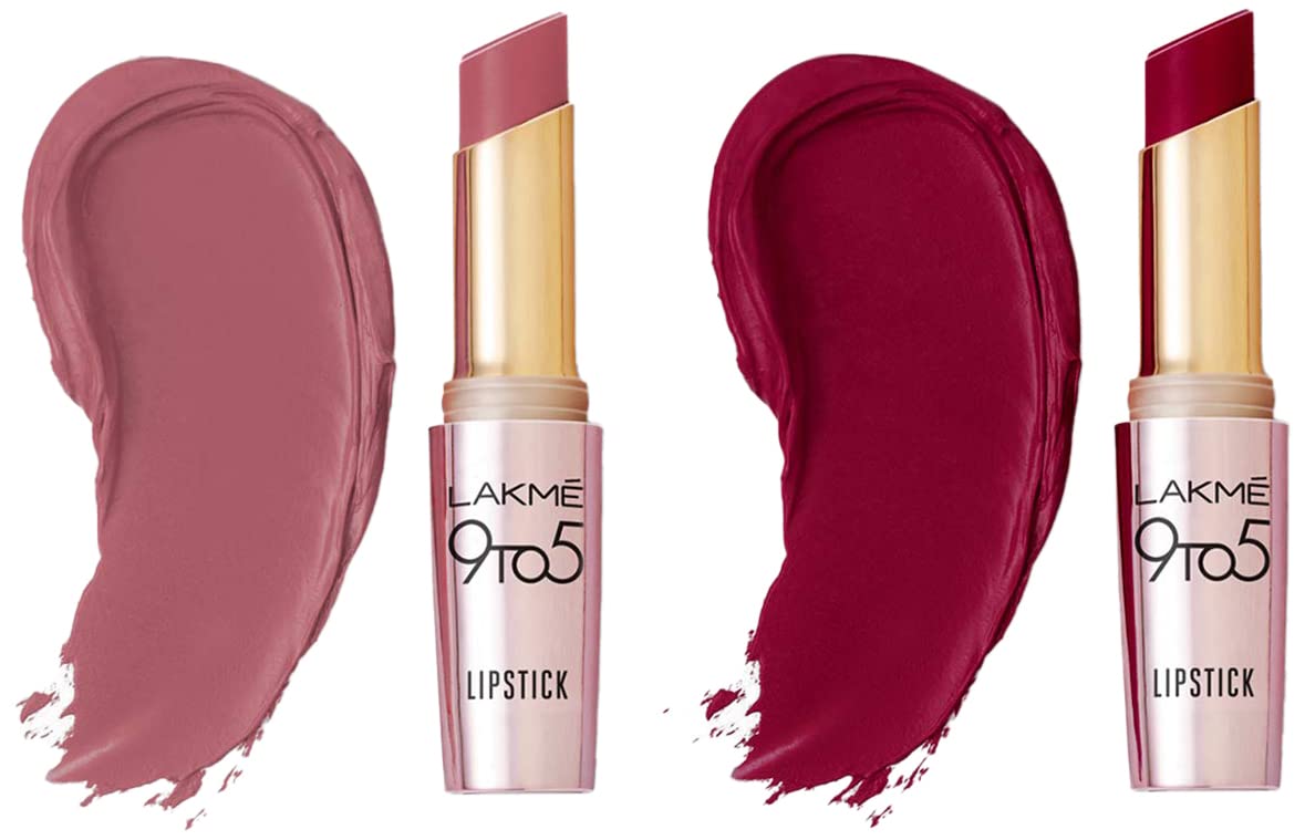 Lakmé Lip Color Deep Wine (Matte) & Lakmé Lip Color Mauve Matter (Matte)