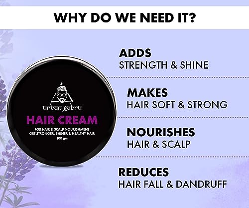 Urbangabru Hair Comb Aqua Wax (260 ML) & Hair Growth Cream for Hair Growth & Scalp Nourishment (100 GM) - Mens Grooming Combo Kit