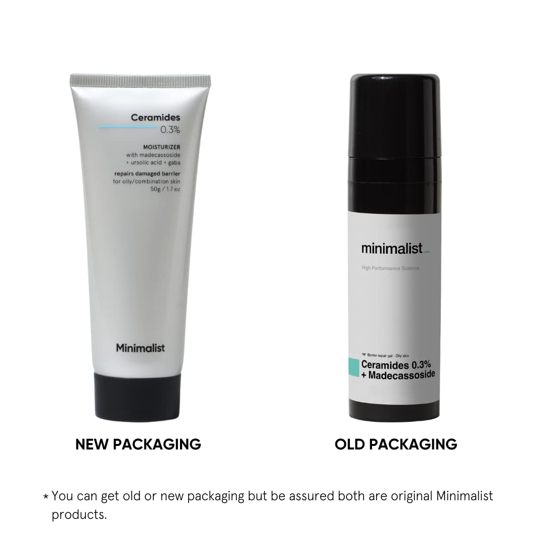 Minimalist 0.3% Ceramide Face Moisturizer For Barrier Repair & Deep Moisturization | Daily Repairing Face Moisturizing Cream | For Oily - Combination Skin | 50g