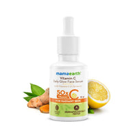 Mamaearth Vitamin C Daily Glow Face Cream and Serum With Turmeric for Skin Illumination - 80 for Men & Women