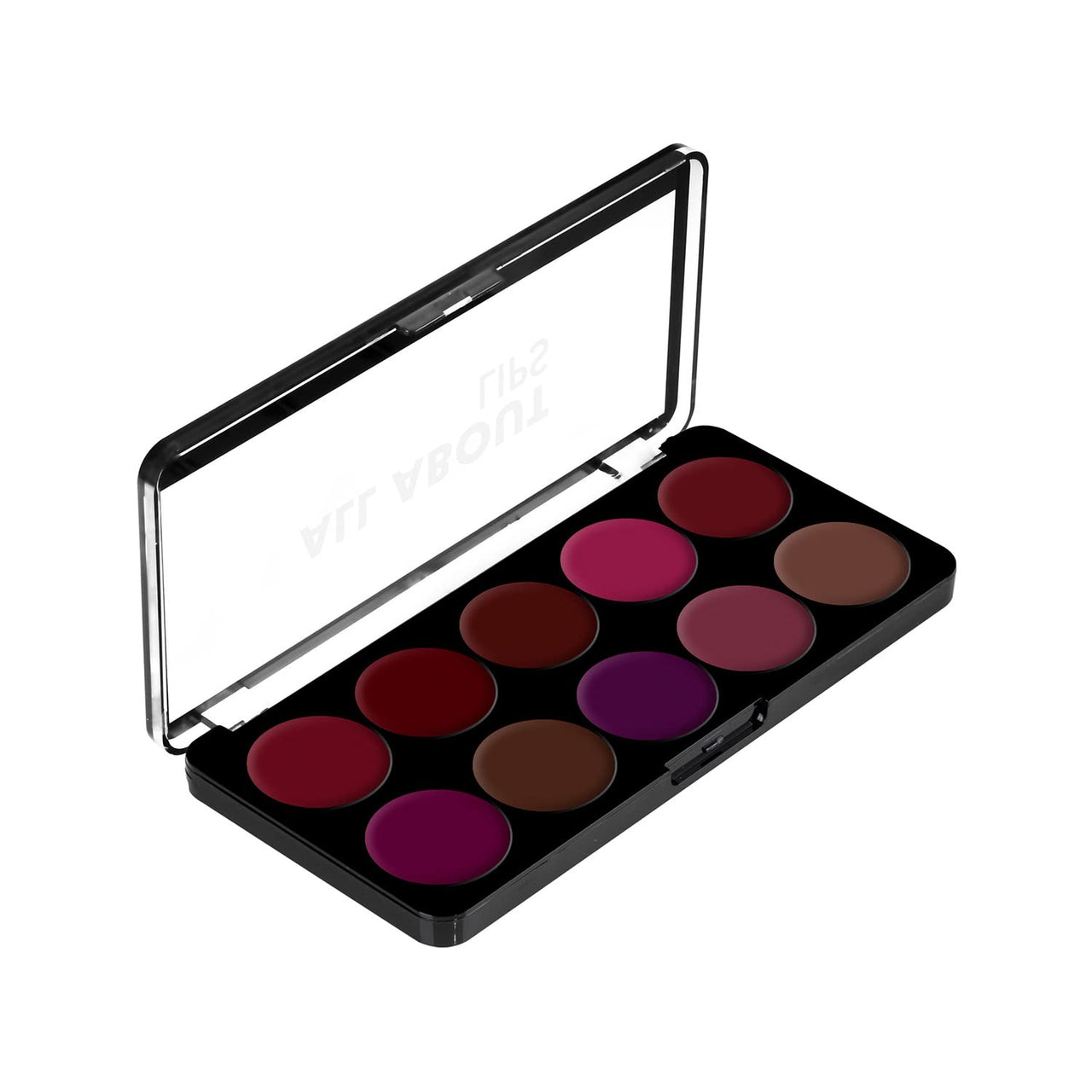 Swiss Beauty All About Lip Palette With 10 Pigmented Colors |Creamy Matte Finish Lip Colors Lipstick |Travel Friendly Lip Palette | Multicolor-03, 12gm