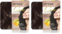 Streax Gel Hair Colour for Women & Men, Dark Brown 3, 150ml|Hair Colour Brown|100% grey coverage |Long Lasting Hair Color, easy to use| Ammonia Free Hair Color, No Paraben & Sulphate (Pack of 2)