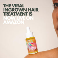 Hibiscus Monkey Ingrown Hair Treatment | 100% Plant Derived | Reduces Ingrown Hair, Soothes Razor Burns, Prevent Acne Breakout Post-Shaving or Waxing | Reduce Skin Irritation | Jojoba, Almond, Tamanu, Plant Salicylic (1%) | Dermatologist Tested