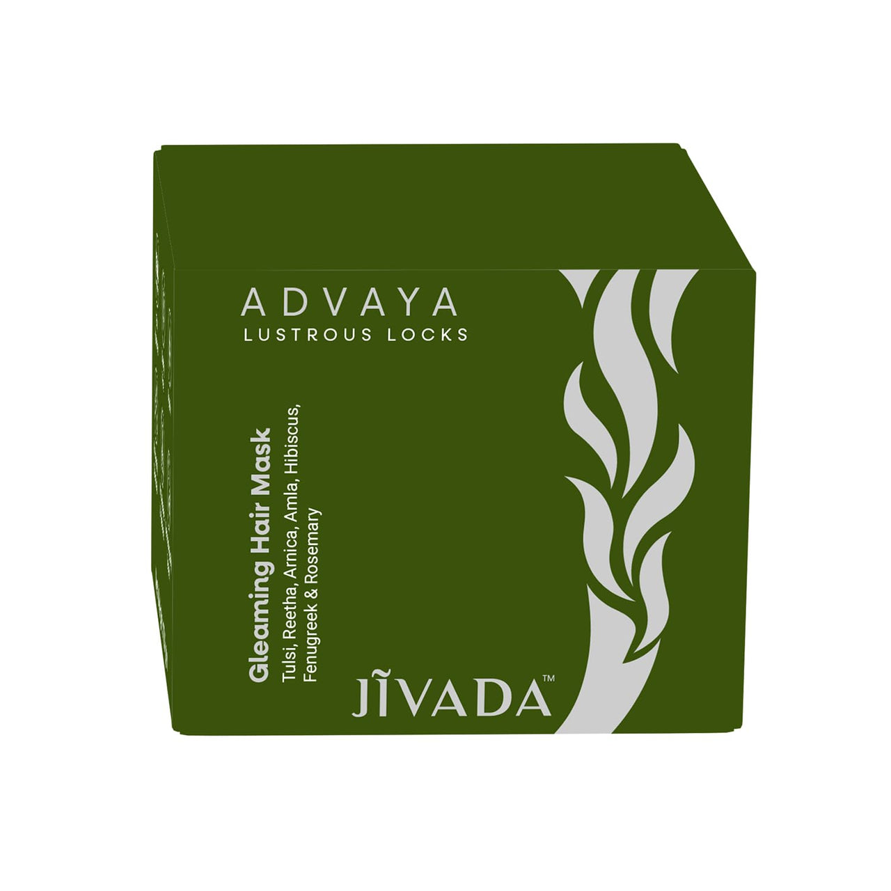 Jivada Gleaming Hair Mask with Rosemary, Hibiscus & Amla | Arnica, Tulsi & Fenugreek | For Dry & Frizzy Hair |Silky & Shiny Hair | All Hair Types | Women & Men | Sulphate & Paraben Free | 100 Gram