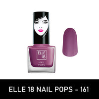 Elle 18 Matte, Glossy Finish Nail Pops Color 161, 5 Ml & Elle 8 Lipstick Berry Tea (Matte)