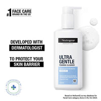 Neutrogena Ultra Gentle Foaming Cleanser | Face Wash for All Skin Types including Sensitive Skin | 6X Gentler Cleansing with Barriercare Technology for Men & Women | Cleanses Dirt and Oil | Hydrates & Protects Skin Barrie