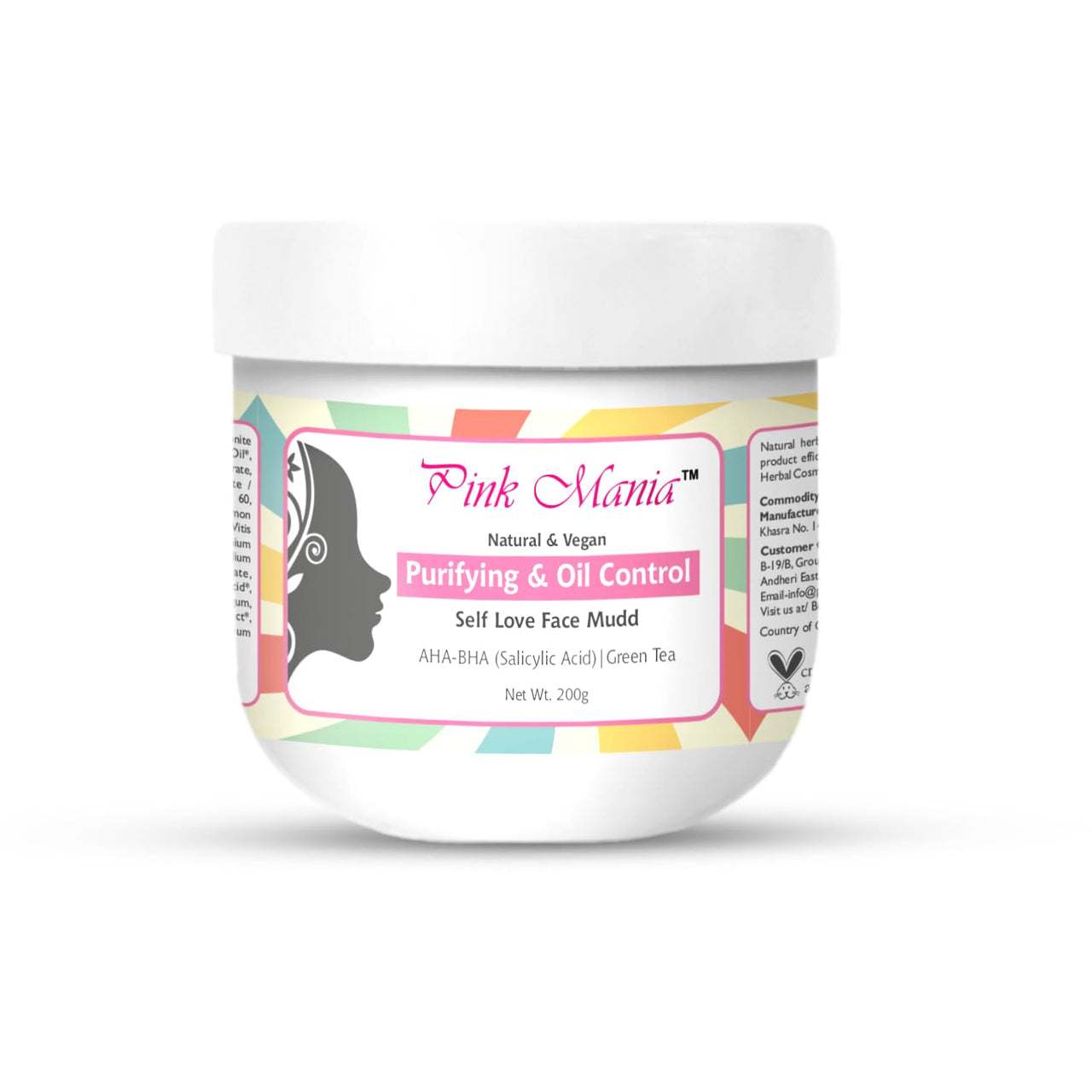 Passion Indulge Pink Mania Face Cleanser & Face Mudd | Purifying & Oil Controlling with AHA BHA, Turmeric & Green Tea