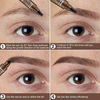 Tmisham Store Eyebrow Pen- Black, Waterproof & Smudge-proof, One Swipe Application with Micro Precision, Natural & Long-lasting Finish, For Denser & Fuller Eyebrows, Easy to use(pc of 1)