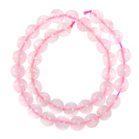Natural Stone Beads 8mm Rose Quartz Gemstone Round Loose Beads Crystal Energy Stone Healing Power for Jewelry Making DIY,1 Strand 15
