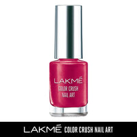 Lakmé Color Crush Shimmery Finish Nailart, M5 Burgundy, 6 Ml & Lakmé Color Crush Nail Art, C2, 6Ml