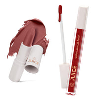 Juice Creamy Nude - M21 Kiss Sensation Lipstick & Red Hotness - M09 Color Luxe Liquid Lipstick with Goodness of Bio Retinol, & SPF 15 UV Protection