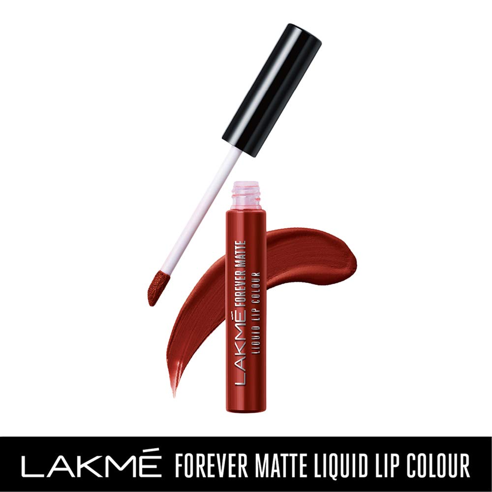 Lakmé Forever Matte Liquid Lip Colour, Mauve Fling, 5.6 ml & Lakme Forever Matte Liquid Lip Colour, Red Cherry, 5.6 ml