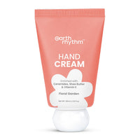 Earth Rhythm Hand Cream - Floral Garden for Dry & Rough Hand, Intense Moisturization Non Greasy , Fast Absorbing Enriched with Ceramides , Shea Butter, Cacao Seed Butter for Men & Women - 30ml