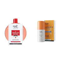 Chemist At Play 1% Salicylic Acid Body Wash 236ml Prevents Body Acne, Bumpy Skin & Deep Cleanses Skin + UnderArm Roll-On with 5% AHA, Lactic Acid & 1% Mandelic Acid Vegan | SLS Free | 40ml