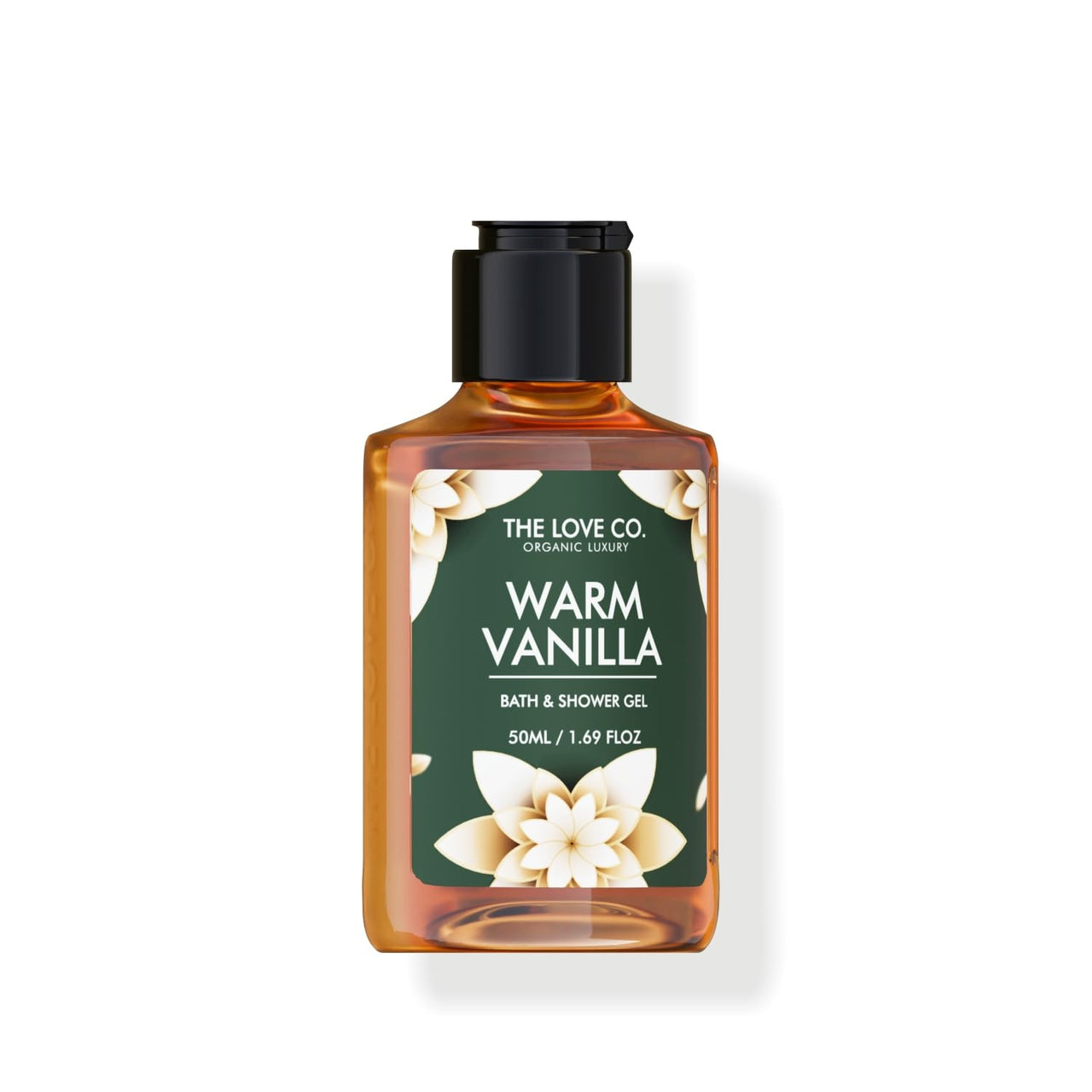 The Love Co. Warm Vanilla Body Wash | 100% Vegan Body Wash for Women and Men | Shower Gel for Smooth and Soft Skin | 50ml